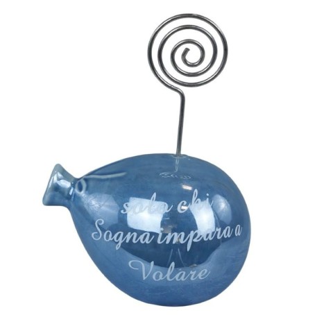 PALLONCINO CLIP LED BLU PERLATO C FRASE